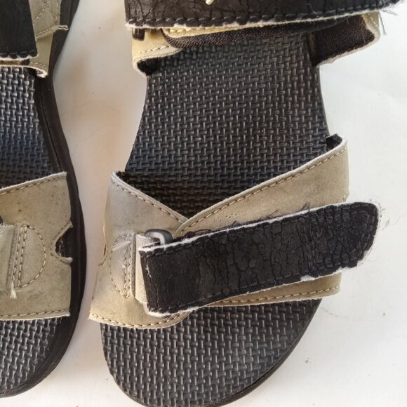 Columbia Beige Tan Sandals Adjustable Straps Hook Loop Women’s Unisex Size 7 - Picture 3 of 15